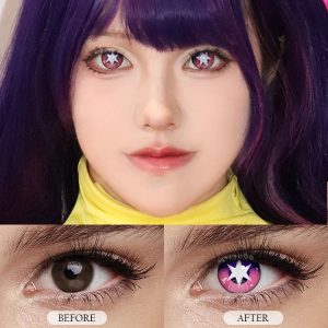 Coloredeye Blind Ruby Hoshino Purple Cosplay Colored Contact Lenses
