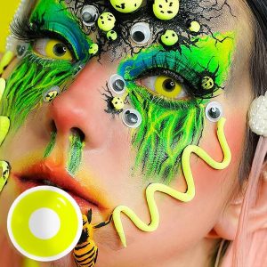 Coloredeye Yellow Block Prescription Cosplay Colored Contact Lenses