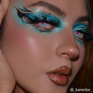 Coloredeye Blind Minecraft Green Pink Prescription Cosplay Colored Contact Lenses