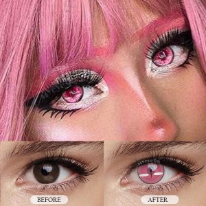 Coloredeye Blind Nezuko Demon Prescription Cosplay Colored Contact Lenses