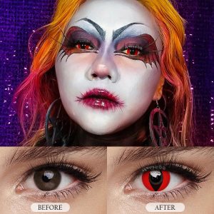 Coloredeye Red Cat Eyes Cosplay Colored Contact Lenses