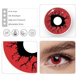 Coloredeye Bloody Eye Red Prescription Cosplay Colored Contact Lenses