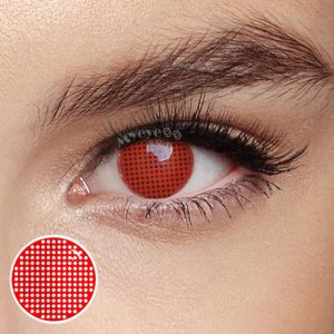 Coloredeye Blind Red Mesh Cosplay Colored Contact Lenses